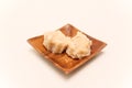 Steamed chinese shrimp dumpling wrapped in a thin flourÃ¢â¬ÂandÃ¢â¬Âwater pancake called shaomai Royalty Free Stock Photo